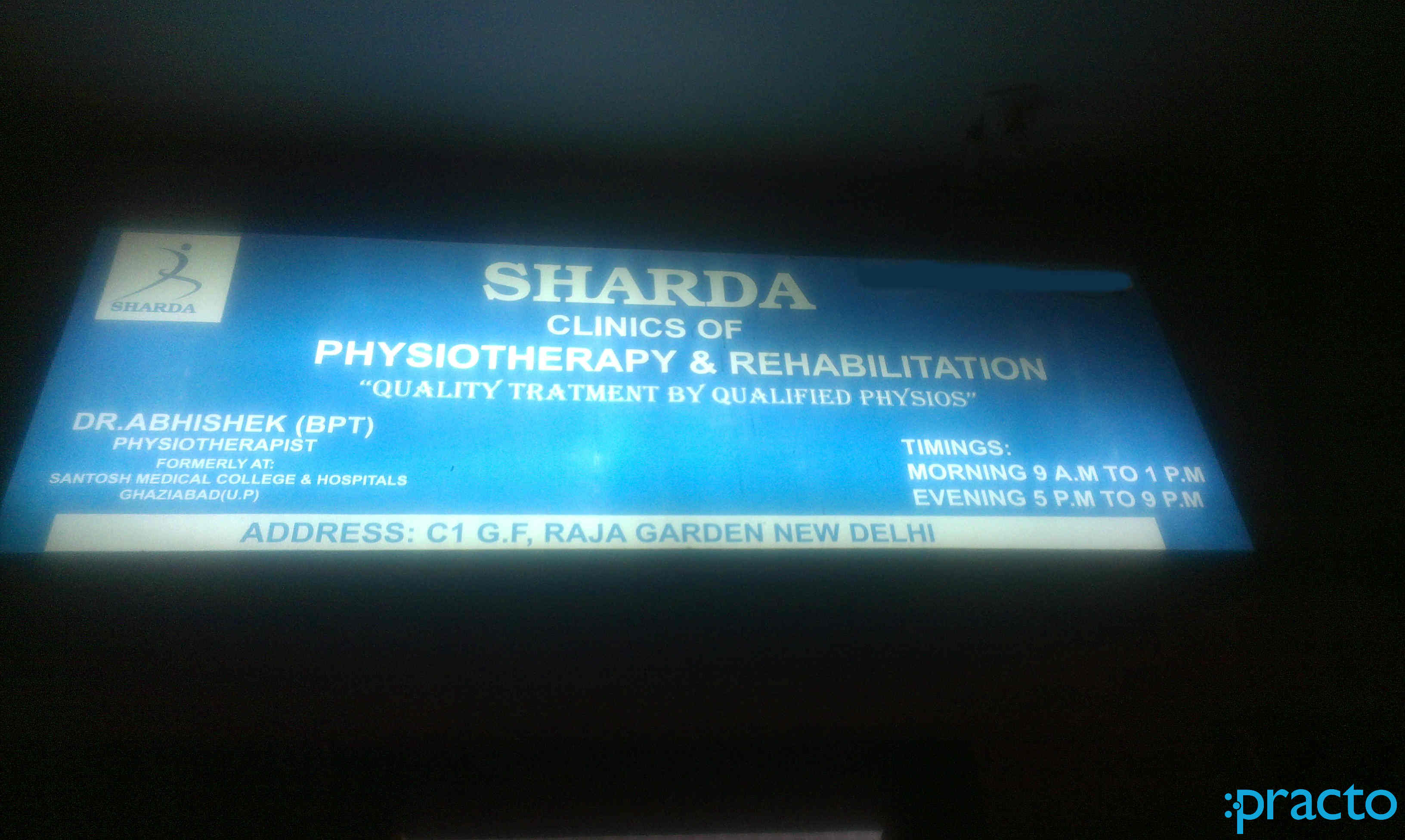 Sharda Clinics of Physiotherapy & Rehabilitation Raja Garden Delhi