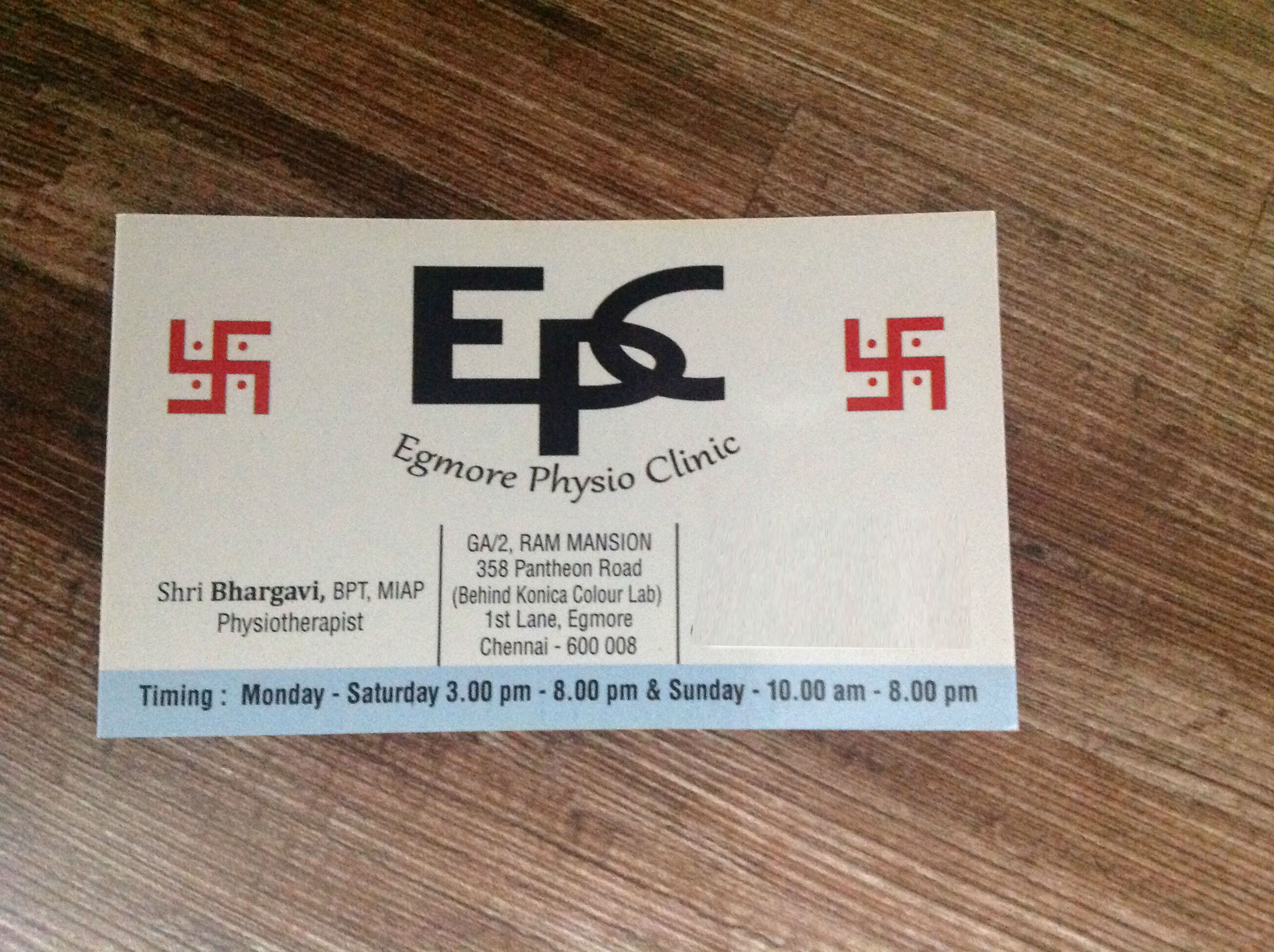Egmore physio clinic Egmore Chennai
