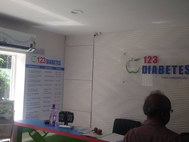 123 Diabetes-Super Speciality Clinic For Skin,Eye,Dental,Ortho,Nephrology,General Medicine&Diabetes. Banjara Hills Hyderabad