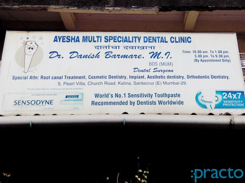 Ayesha Multi Speciality Dental Clinic Santacruz East Mumbai