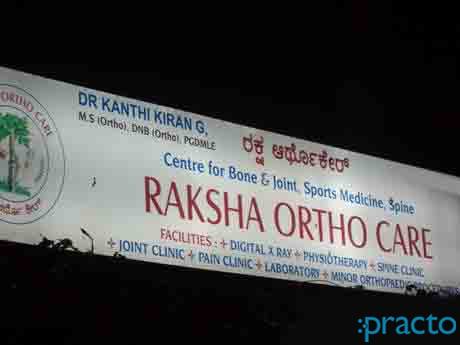 Entrance at Raksha Ortho Care. Yelahanka Bangalore