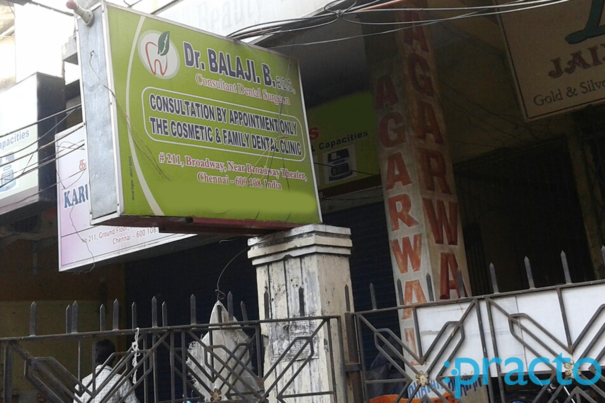 Entrance at The Cosmetic & Family Dental Clinic Broadway Chennai