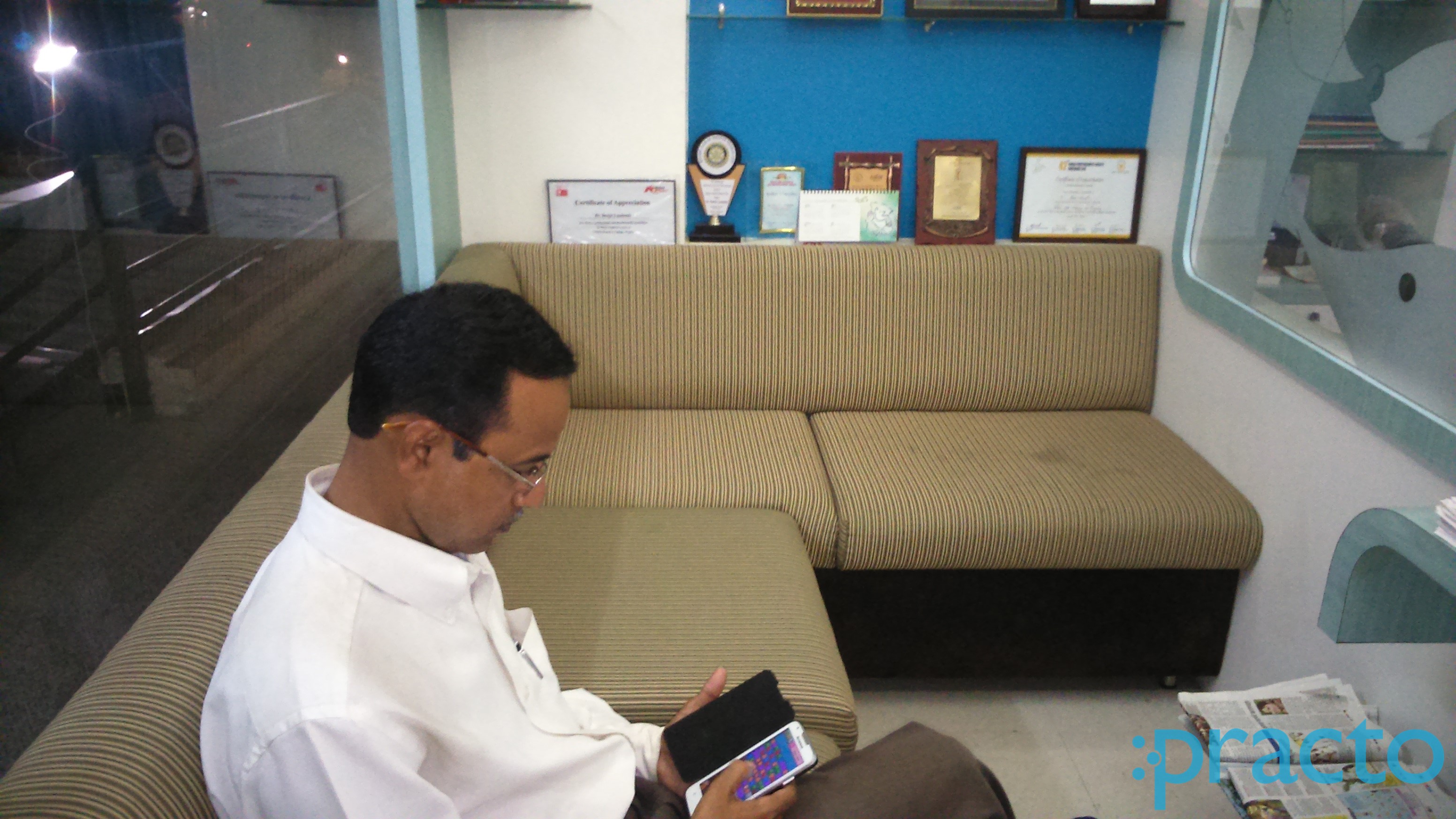 Waiting Area at Lambade Dental & Implant Clinic Khamla Nagpur