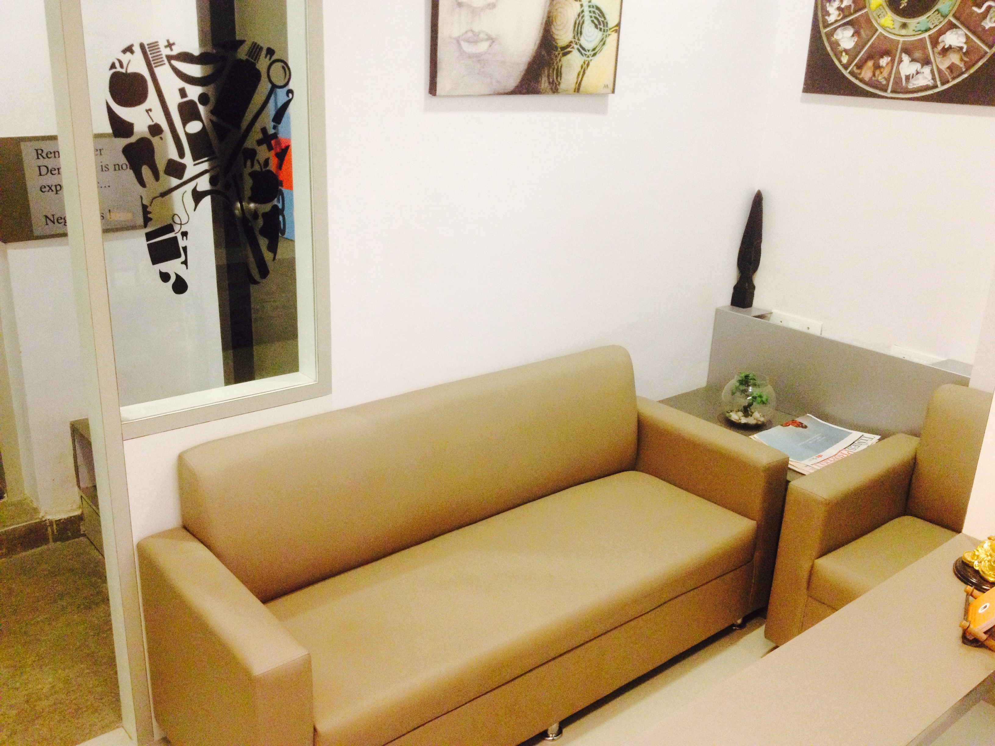 Waiting Area at Dr Kaushal Shah's 32 Creations Dental Clinic Andheri West Mumbai