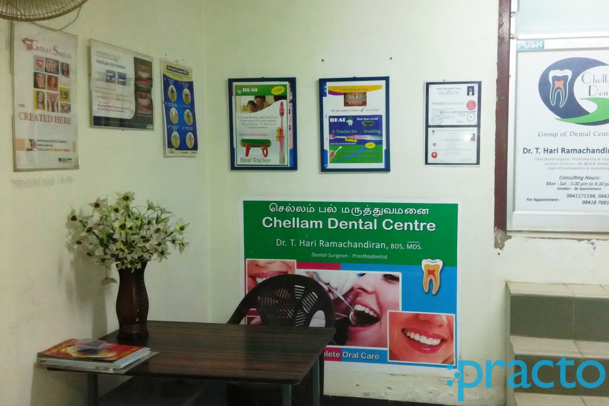 Reception at Chellam Dental Clinic Mogappair East Chennai
