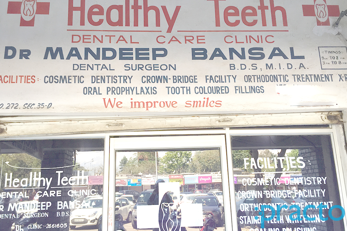 Entrance at Healthy Teeth Dental Care Clinic Sector 35 Chandigarh
