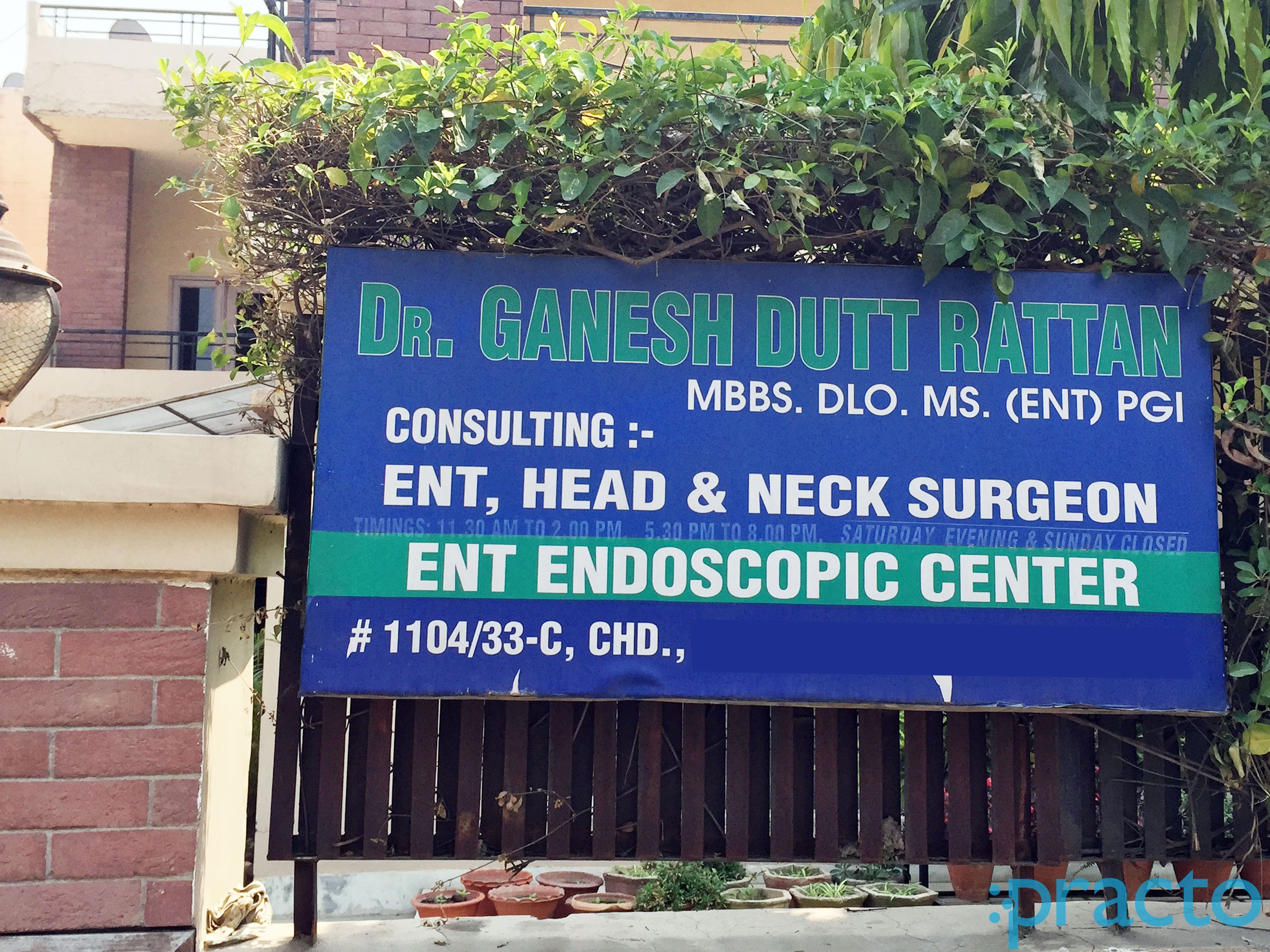 Entrance at ENT Endoscopic Centre Sector-33 Chandigarh