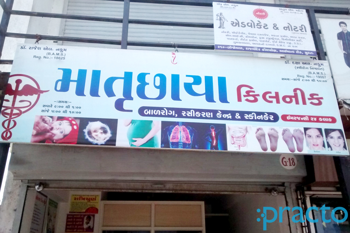 Entrance at Matrachaya Clinic Parvat Surat