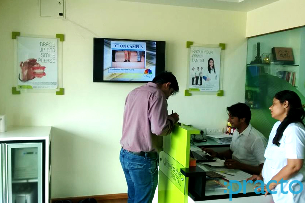 Reception at Fine Feather Dental Vesu Surat