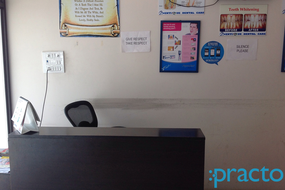 Reception at Dentique's Dental Care Nampally Hyderabad