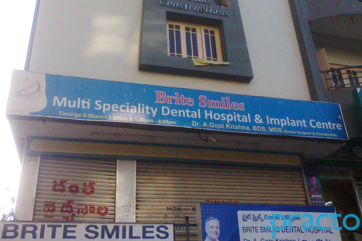 Entrance at Brite Smiles Multi Speciality Dental Clinic Habsiguda Hyderabad