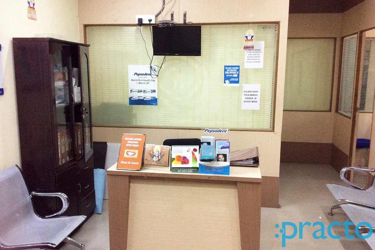 Reception at Sangeri's Multispeciality Dental Hospital Sun city Hyderabad