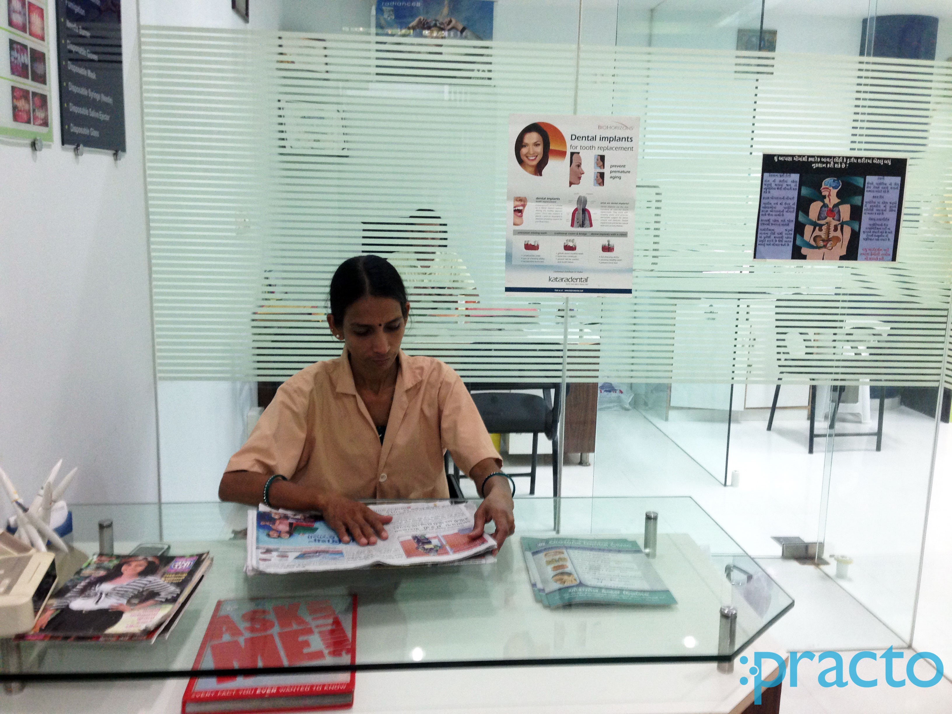 Reception at Orazone Dental Clinic Gotri Vadodara
