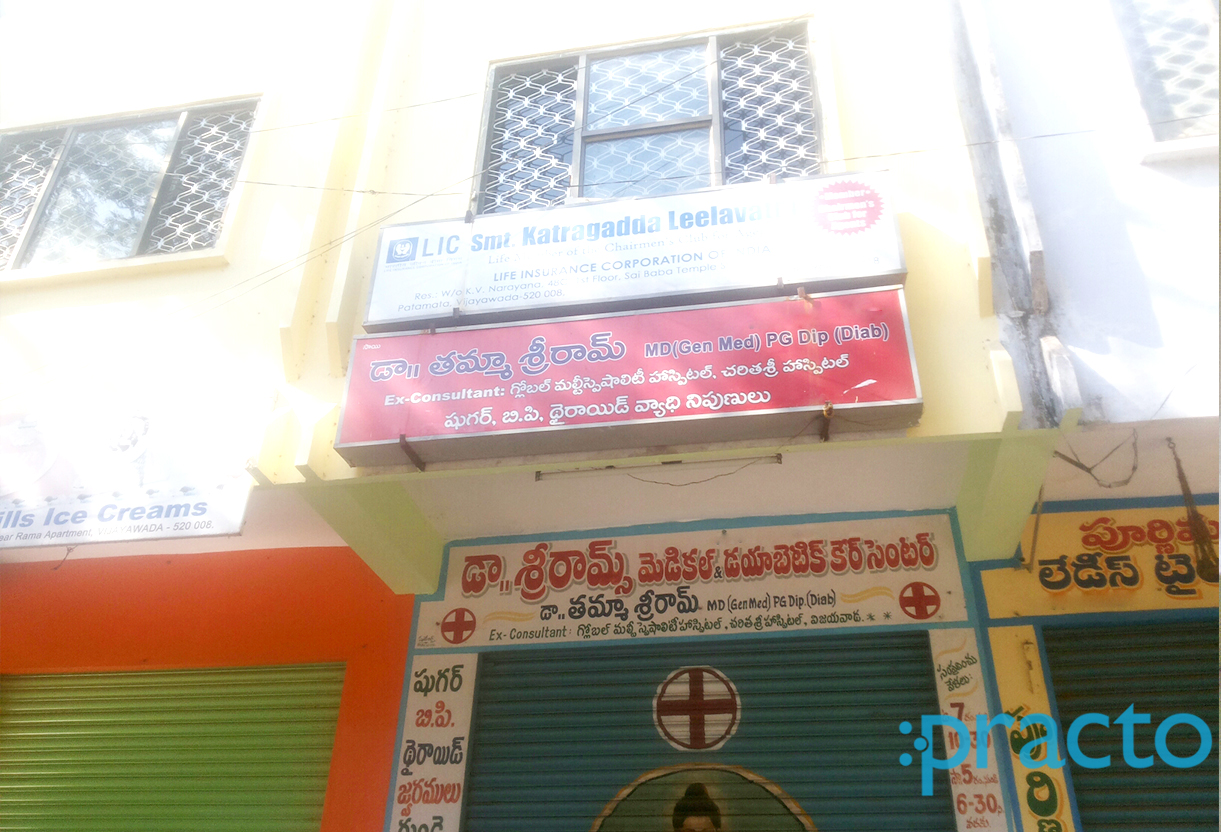 Entrance at Dr. Sri Ram Diabetic Care Center Patamata Vijayawada