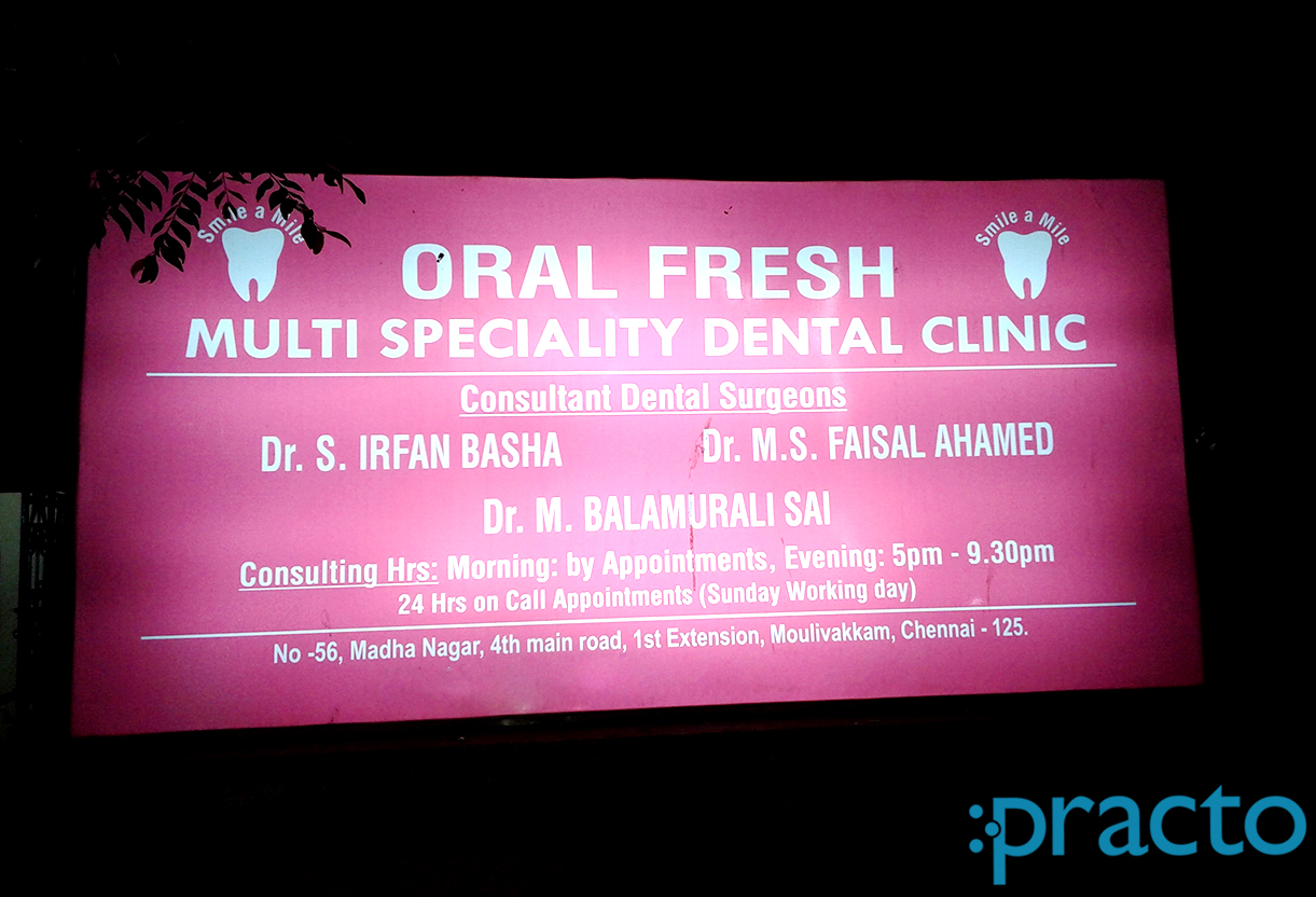Entrance at Oral Fresh Dental Clinic Porur Chennai