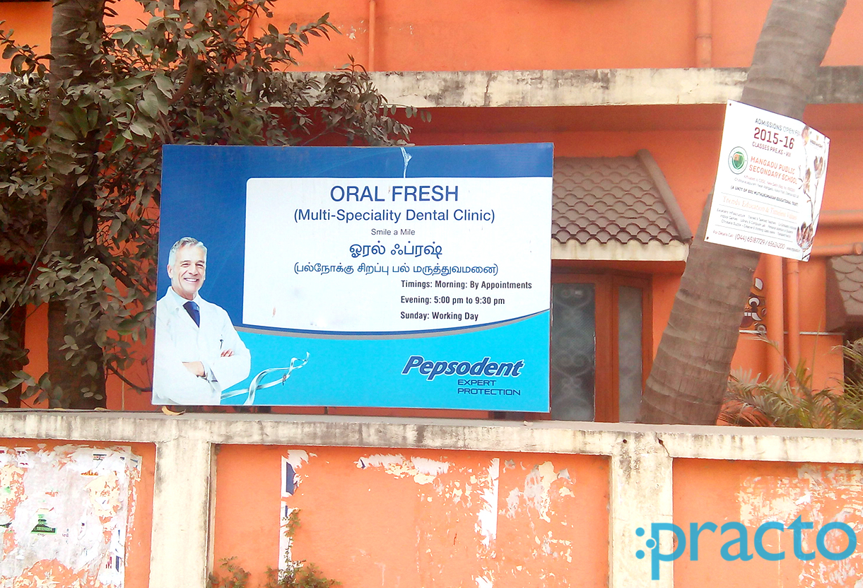 Entrance at Oral Fresh Dental Clinic Porur Chennai