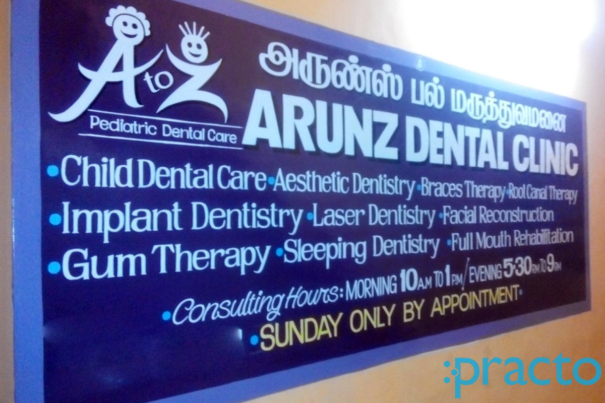 Entrance at Arunz Dental Clinic Kolathur Chennai