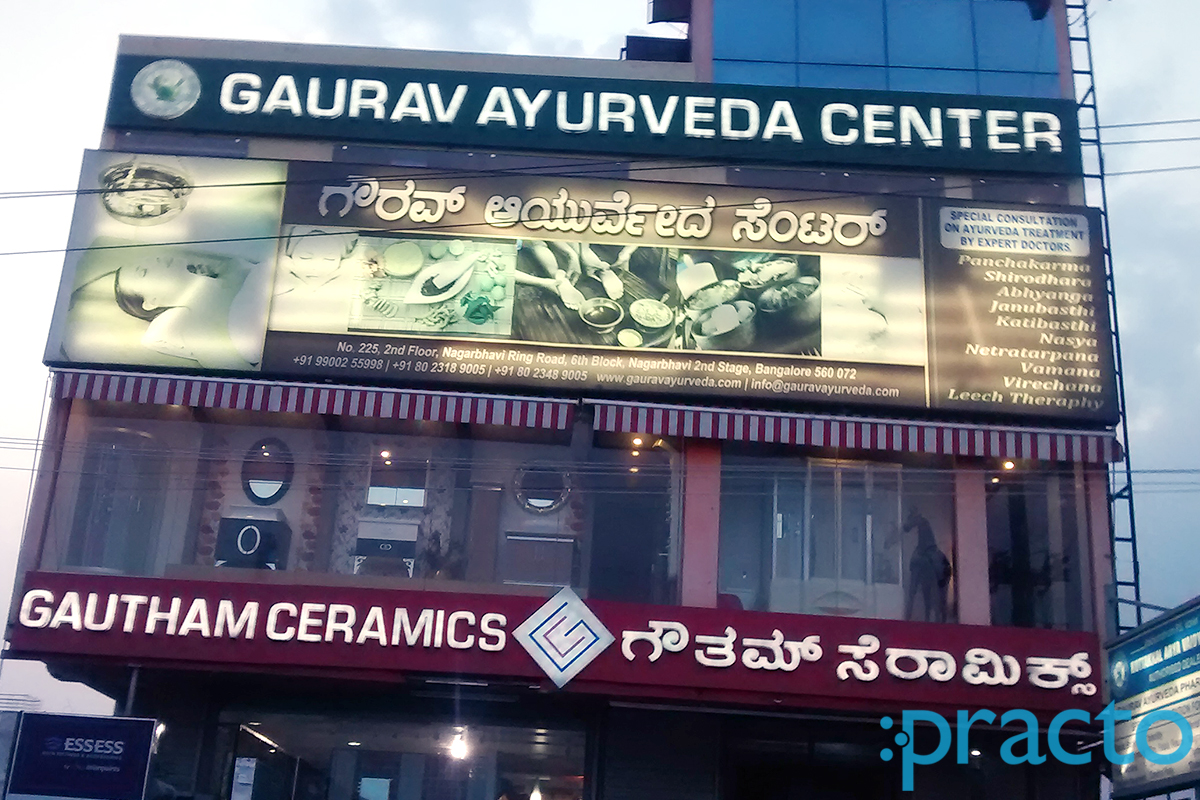 Entrance at Gaurav Ayurveda Center Nagarbhavi Bangalore