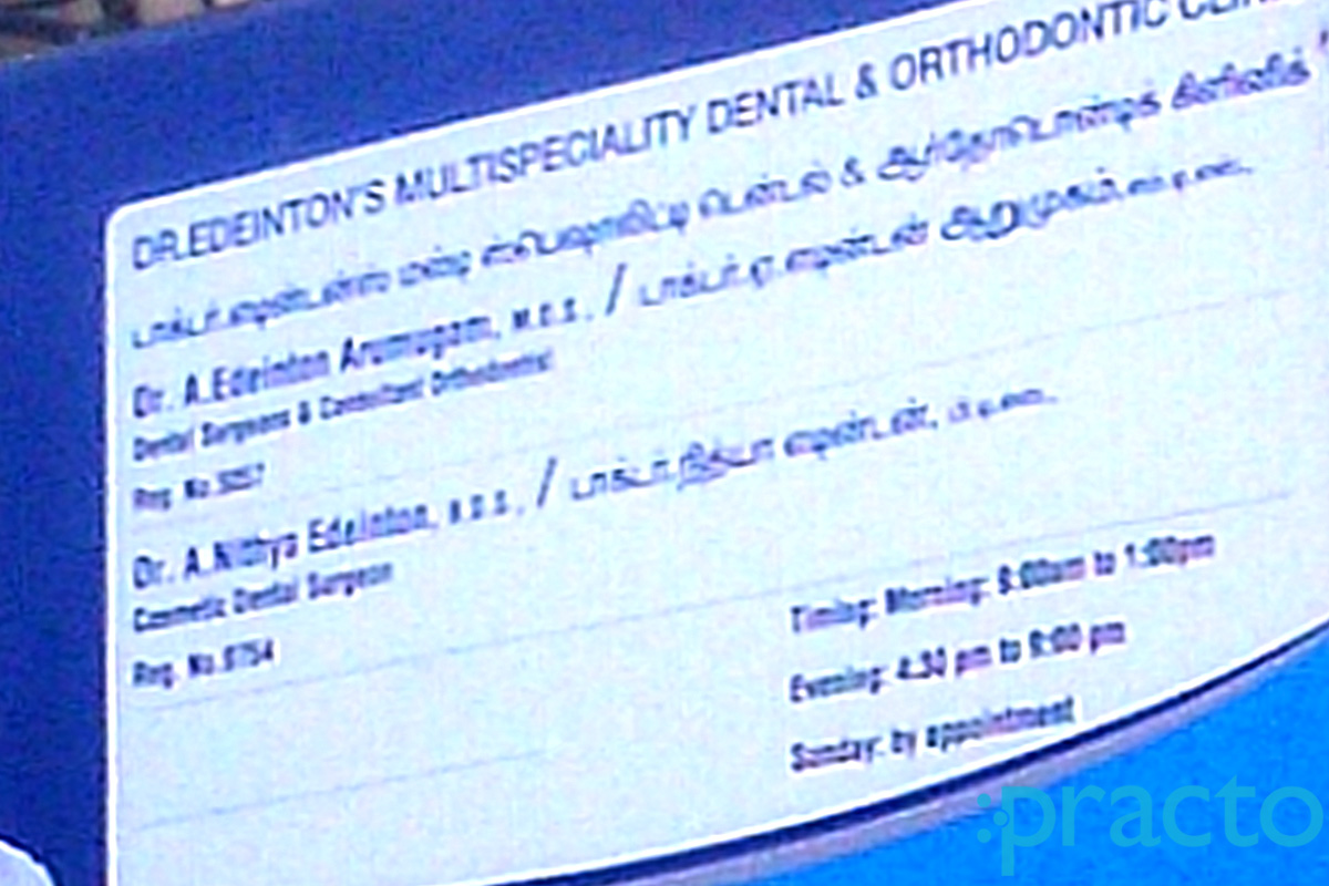 Edin Dental & Orthodontic Clinic Nungambakkam Chennai