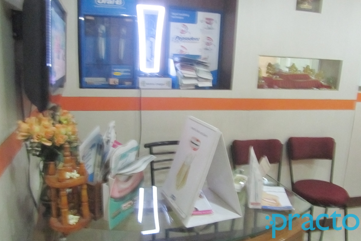 Reception at G.V.Dental Clinic Virugambakkam Chennai