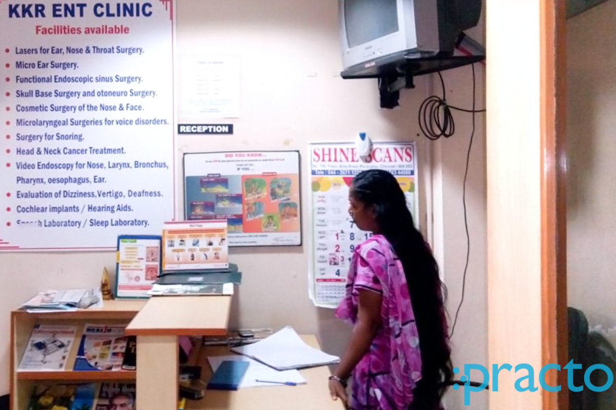Reception at KKR ENT Clinic Periyar Nagar Chennai