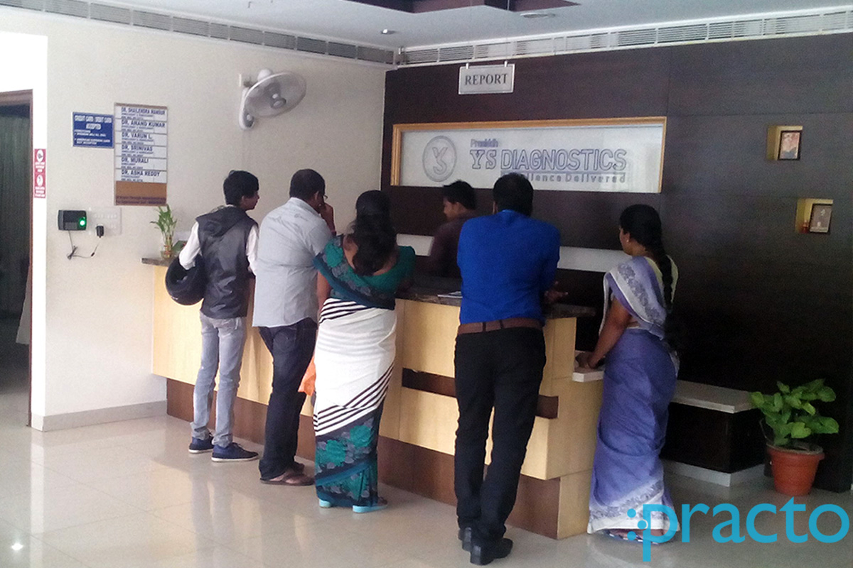 Reception at Y S Diagnostics Basaveshwaranagar Bangalore