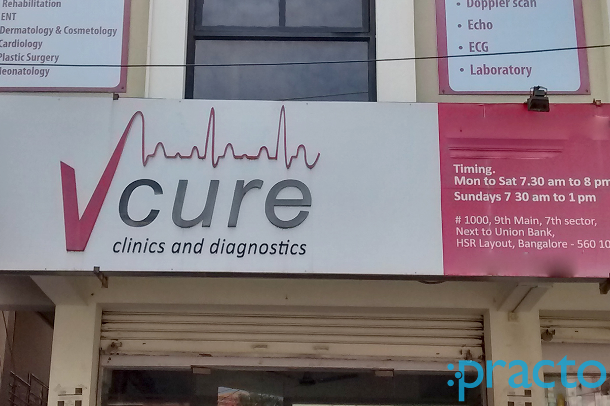 Entrance at V Cure Clinics and Diagnostics HSR Layout Bangalore
