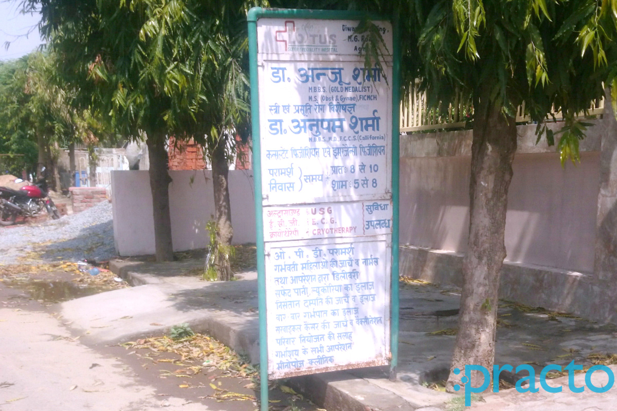 Entrance at Dr. Anju Sharma Clinic Shahaganj Agra