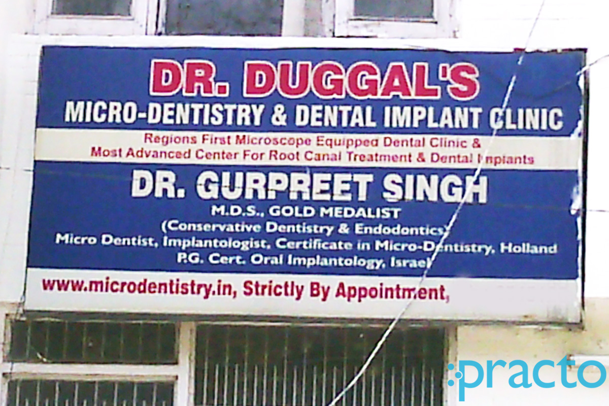Entrance at Dr Duggal's Micro-Dentistry & Dental Implant Clinic Sector-15 Chandigarh