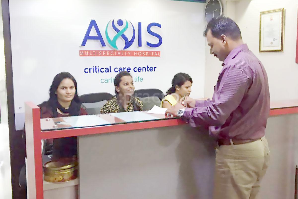 Reception at Axis Orthopedic Hospital Andheri West Mumbai