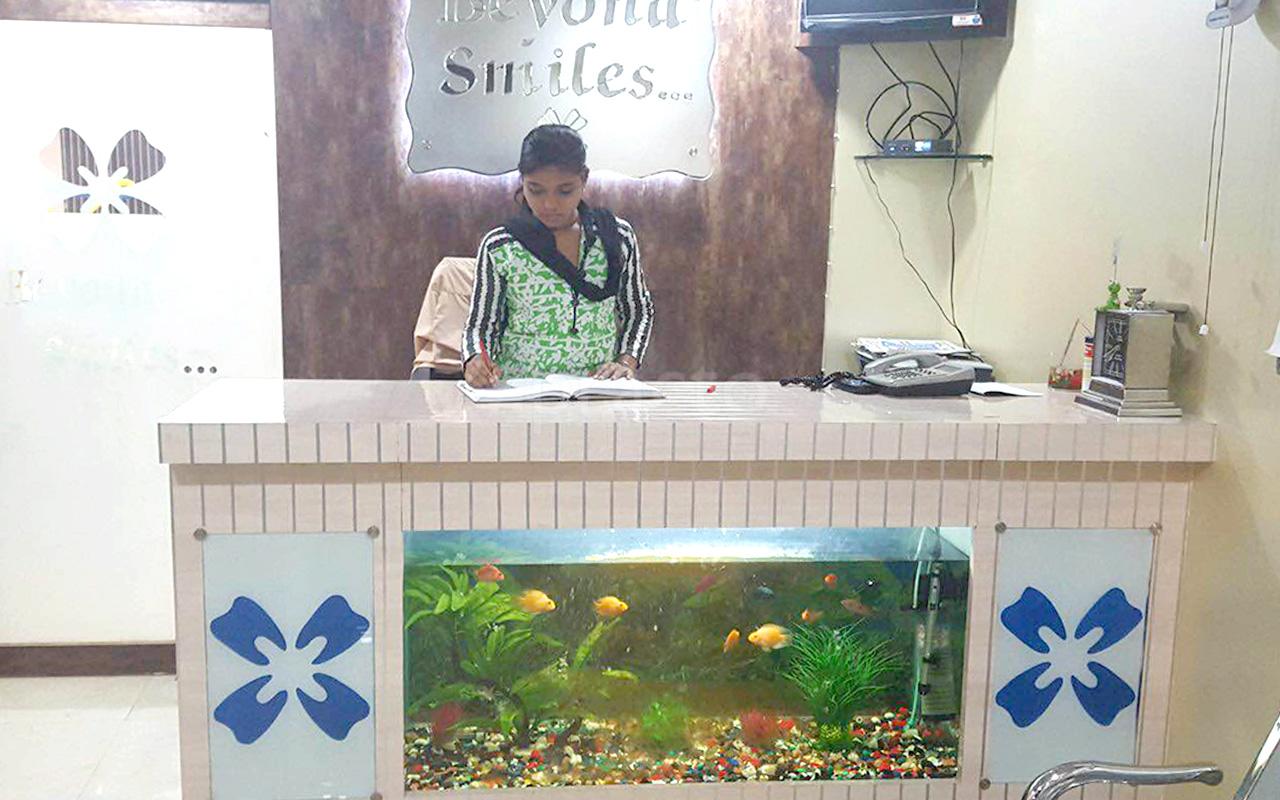 Reception at Beyond Smile Dental Clinic Budhapara Raipur
