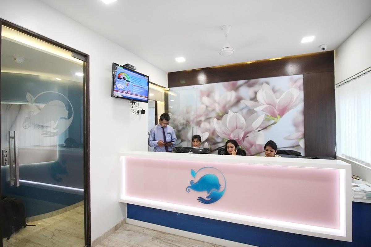 Reception at Blossoms Women Care Kothrud Pune