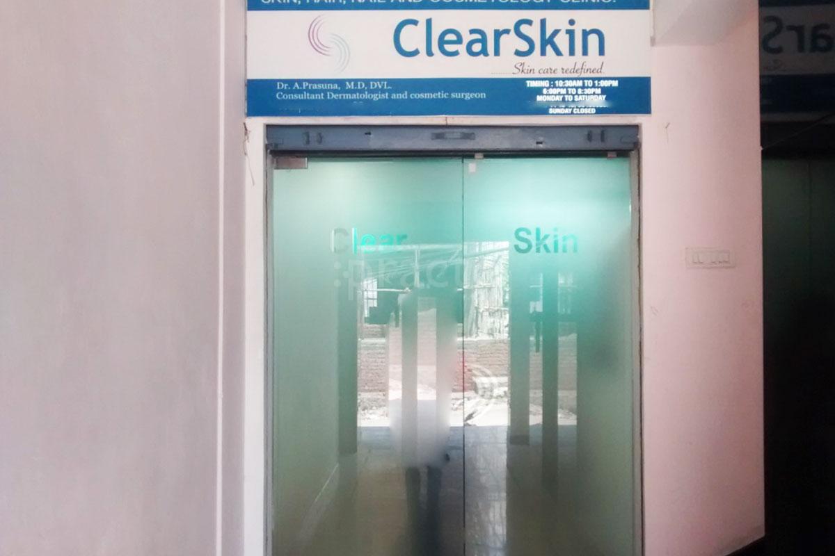 Entrance at Clear Skin Clinic Madhapur Hyderabad