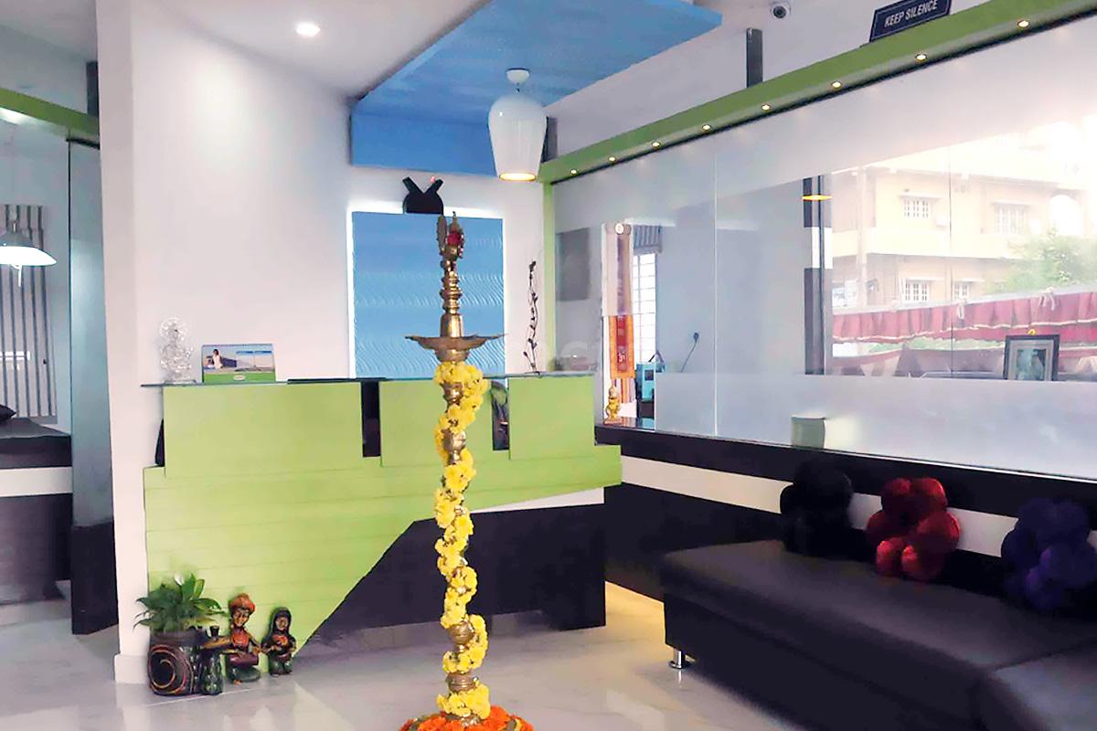 Waiting Area at Cosmic Health Center Nagarbhavi Bangalore