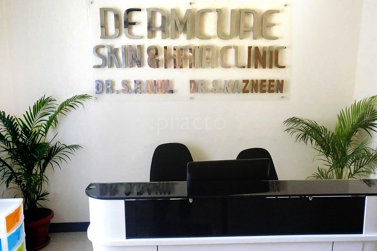 Reception at Derm Cure Skin & Hair Clinic Malakpet Hyderabad