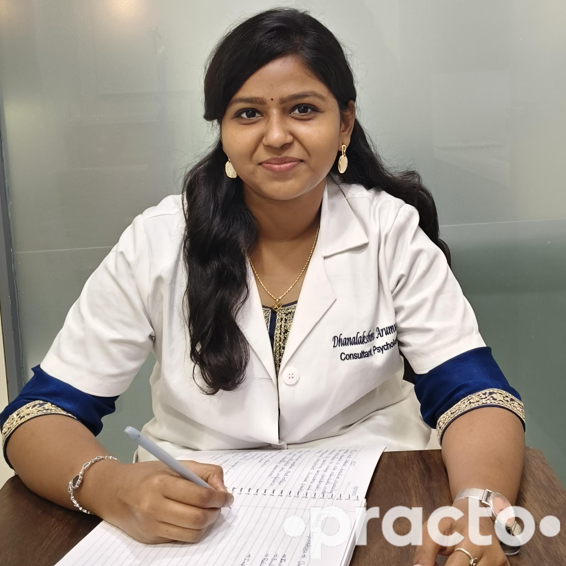 Ms. Dhanalakshmi A Mental Health Counselor in Chennai