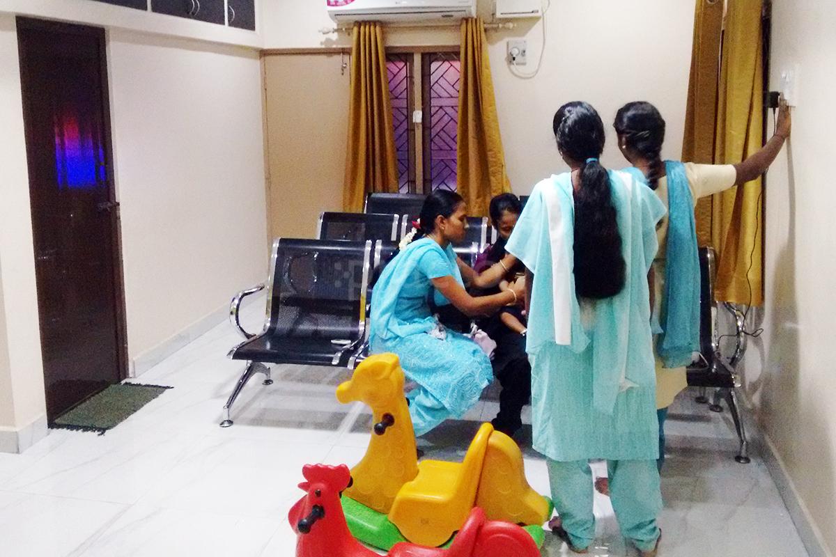 Waiting Area at Dr Bens Child Clinic Mylapore Chennai