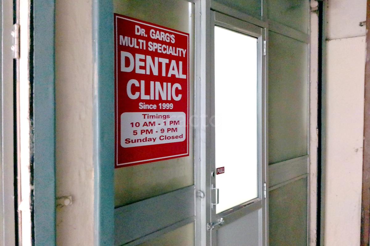 Entrance at Dr. Garg's Multispeciality Dental Clinic Madhu Vihar Delhi
