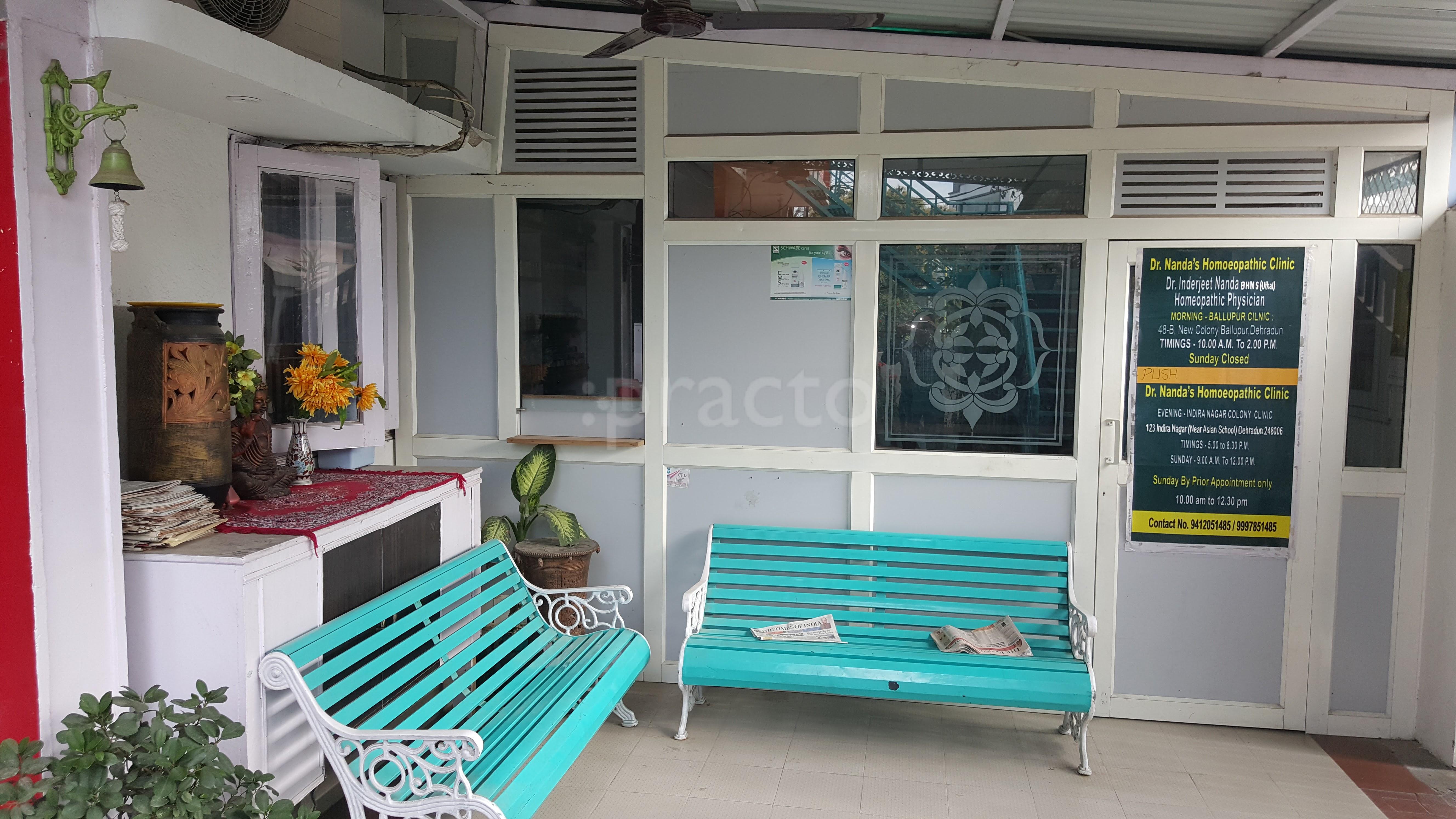 Waiting Area at Dr Nanda's Homeopathic Clinic Kanwali Dehradun
