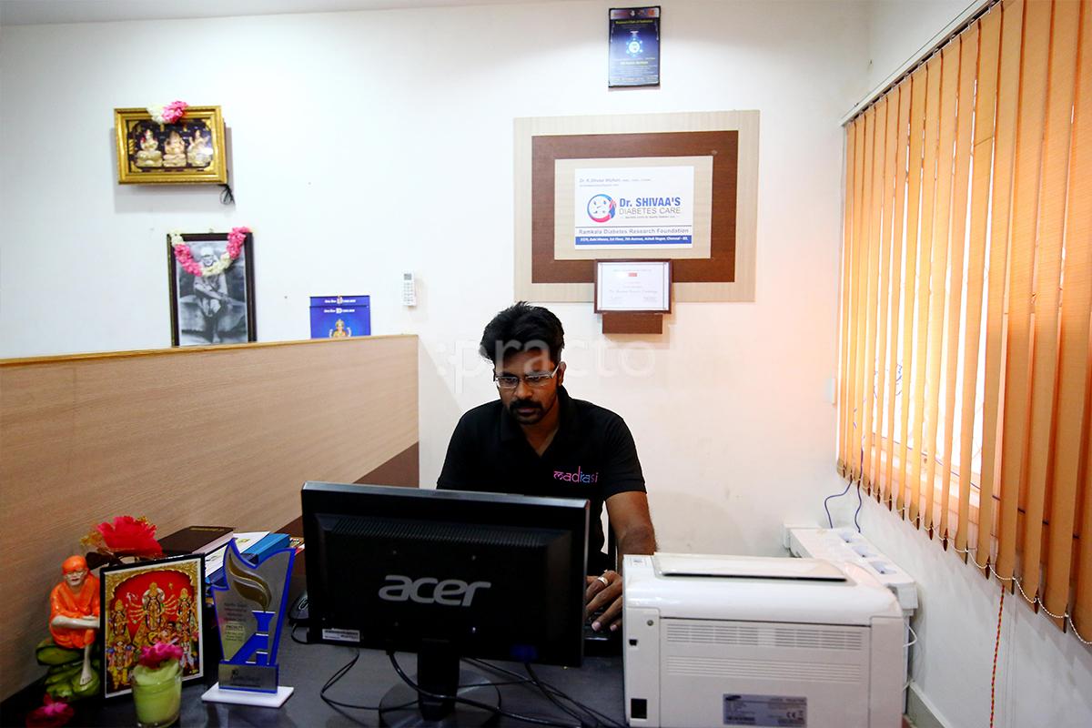 Reception at Dr. Shivaa's Diabetes Care Ashok Nagar Chennai