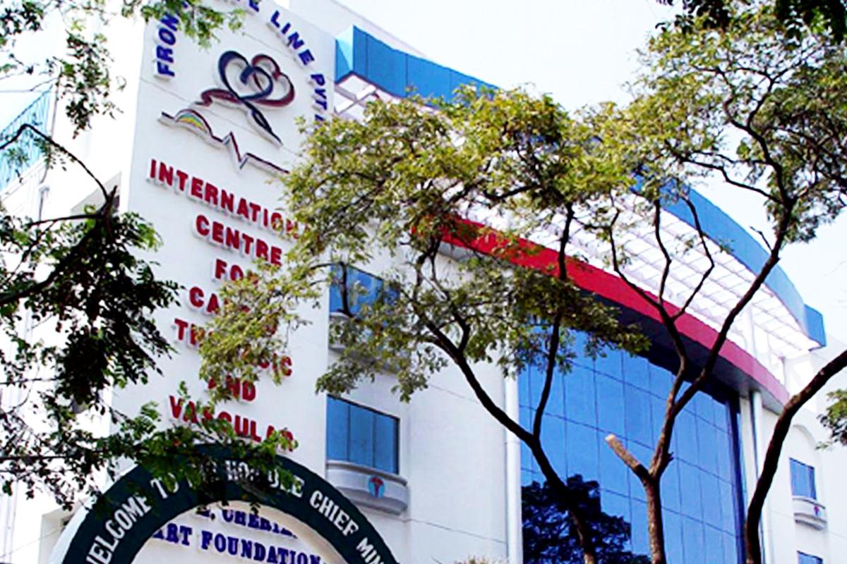 Entrance at Frontier Lifeline Hospital Mogappair Chennai