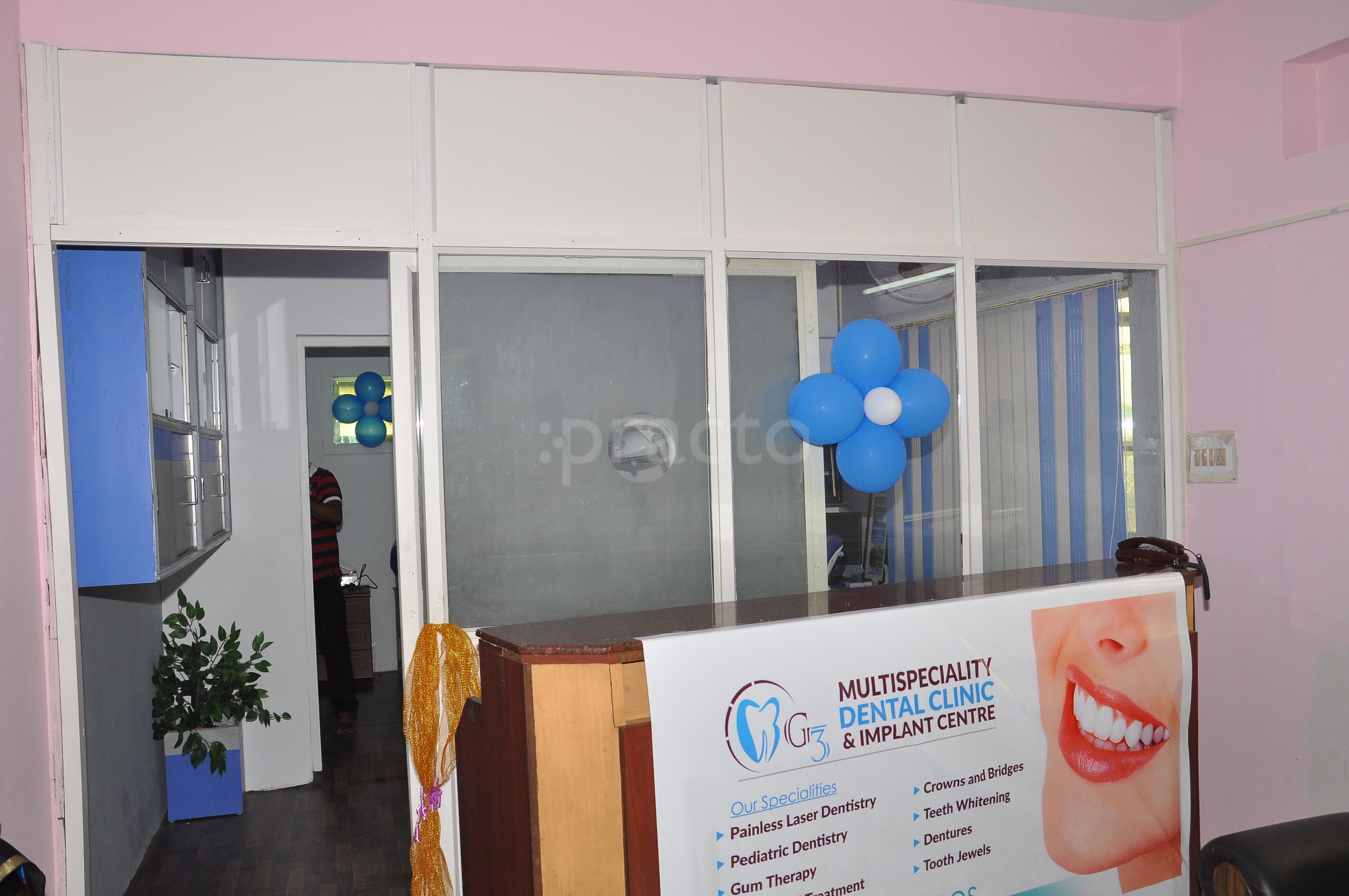 Reception at G3 Multispeciality Dental Clinic and Implant Center Ambattur Chennai