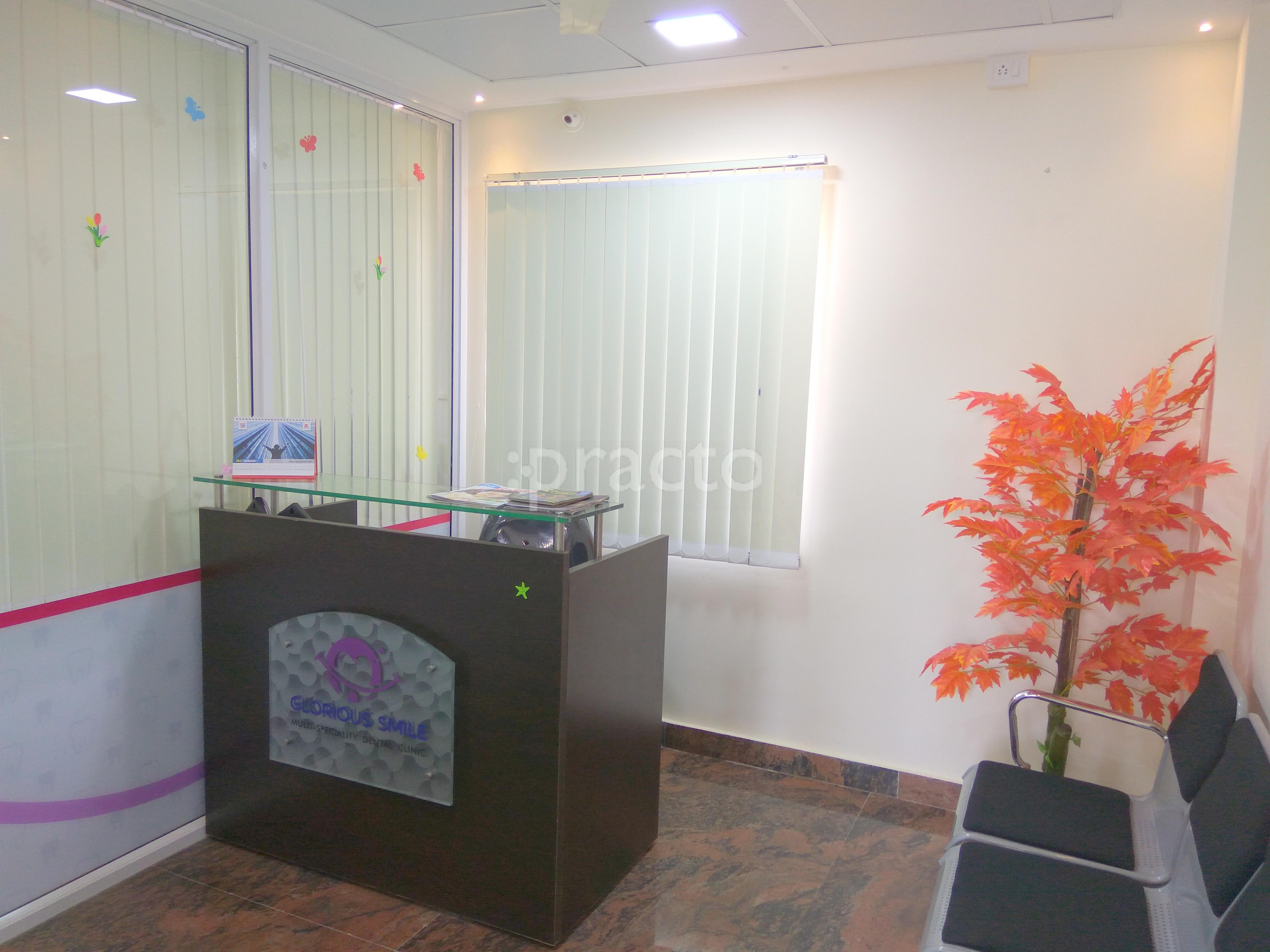 Reception at Glorious Smile Multispeciality Dental Clinic Hennur Bangalore
