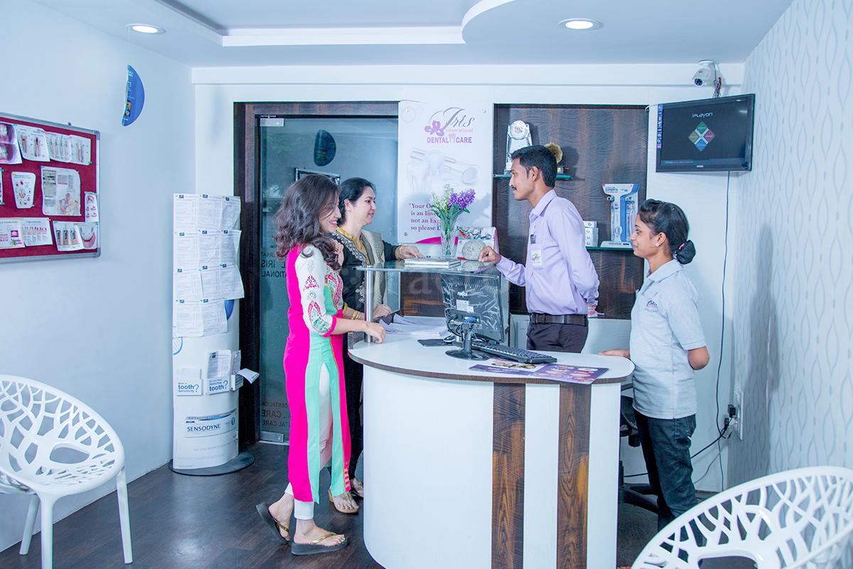 Reception at Iris International Dental Care Pedda Waltair Visakhapatnam