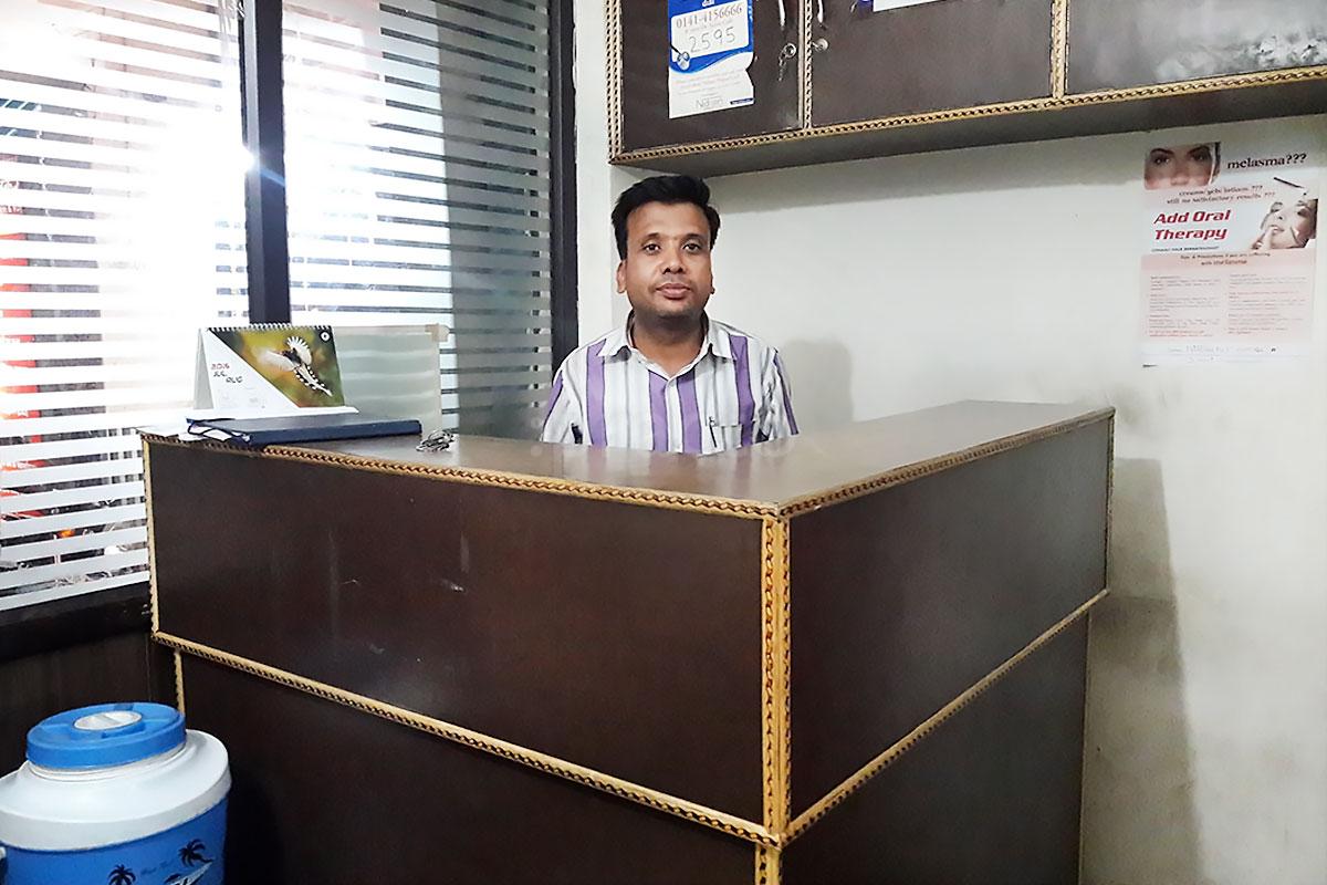 Reception at Dr. Sonkar Skin Care and Laser center Jaipur House Colony Agra