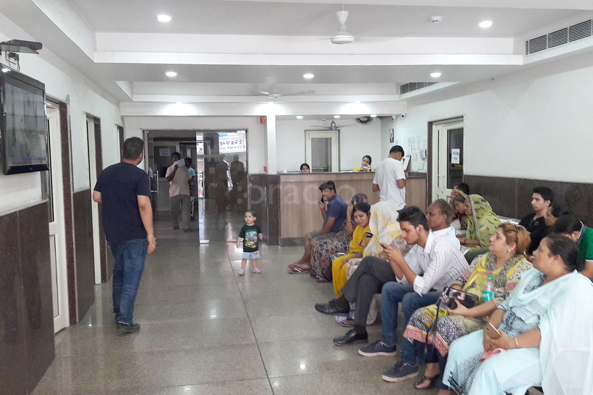 Waiting Area at Mata Roop Rani Maggo Hospital and IVF Centre Uttam Nagar Delhi