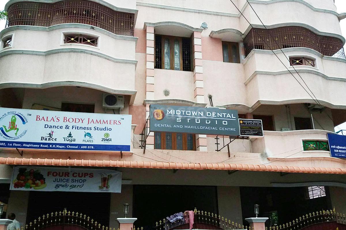 Entrance at Midtown Dental Studio KK Nagar Chennai