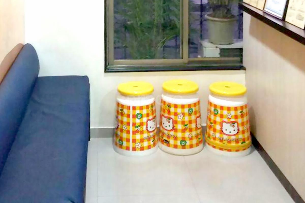 Waiting Area at N M Skin & Cosmetology Clinic.  Mahim Mumbai