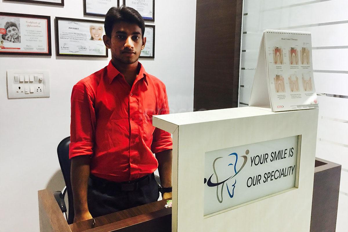 Reception at Ohm Dental Care and Implant Centre Chandkheda Ahmedabad