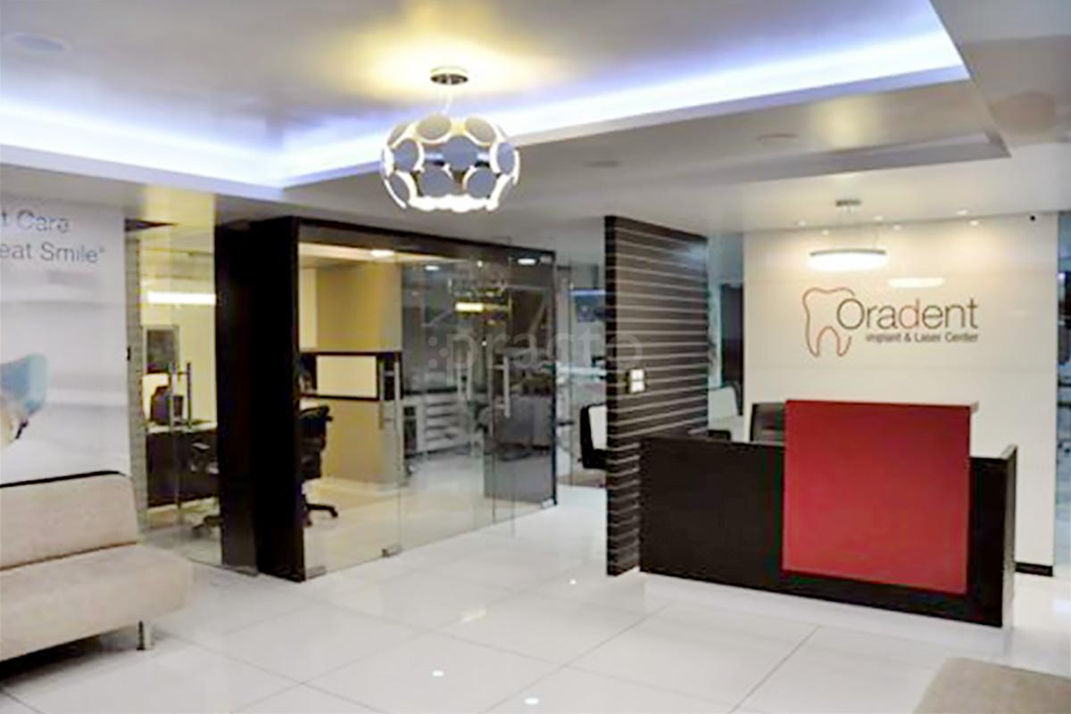 Reception at Oradent Implant and Laser Center Rajkot Raiya Road Rajkot